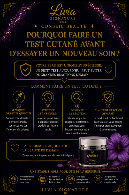 Pourquoi faire un test cutané avant d'essayer un nouveau soin ?