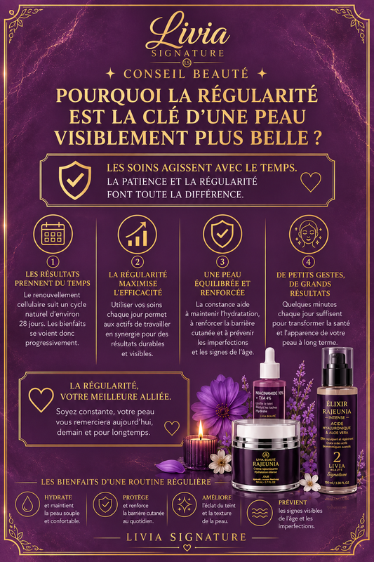 Pourquoi la régularité est la clé d'une peau visiblement plus belle ?