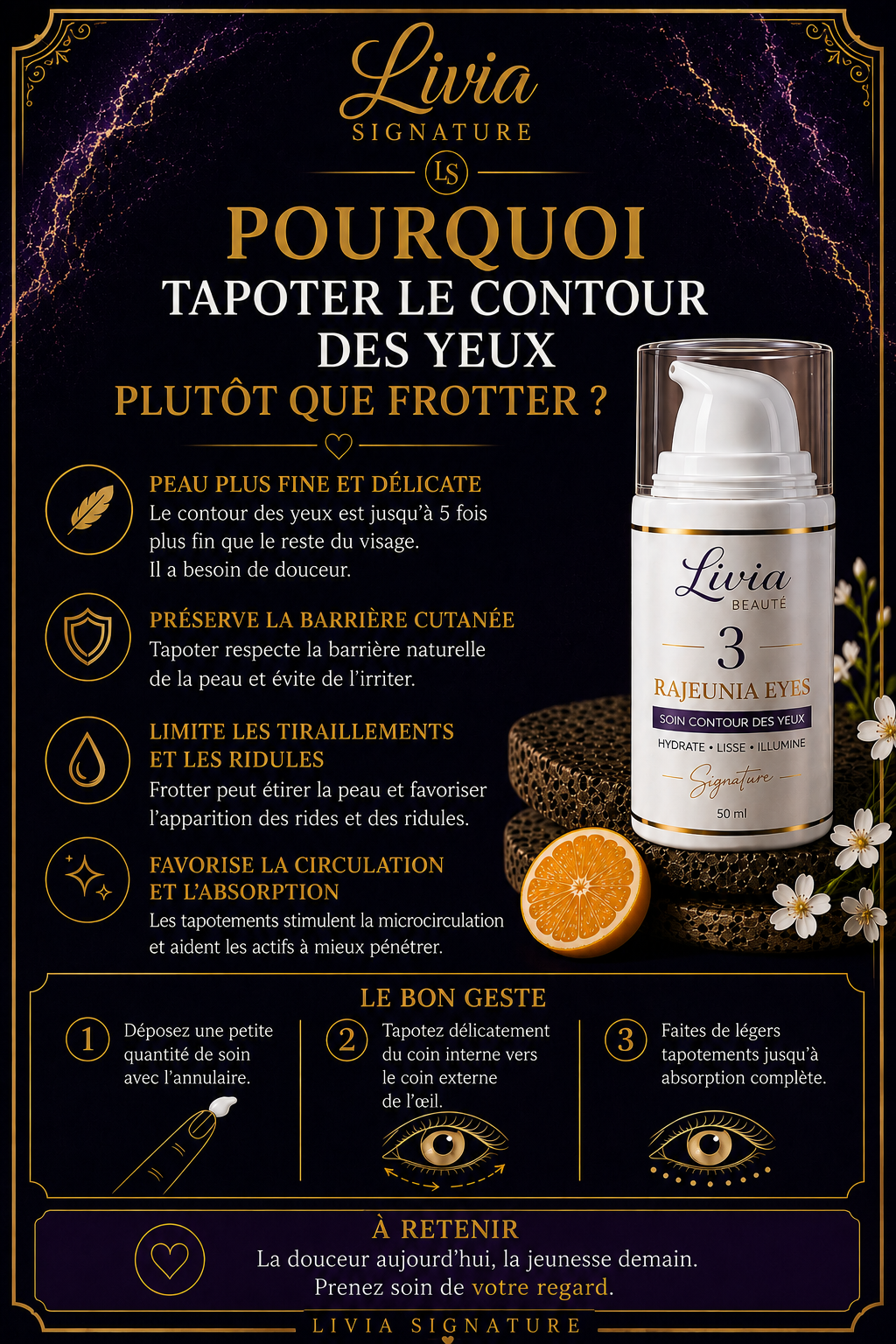 Pourquoi tapoter le contour des yeux plutôt que frotter ?