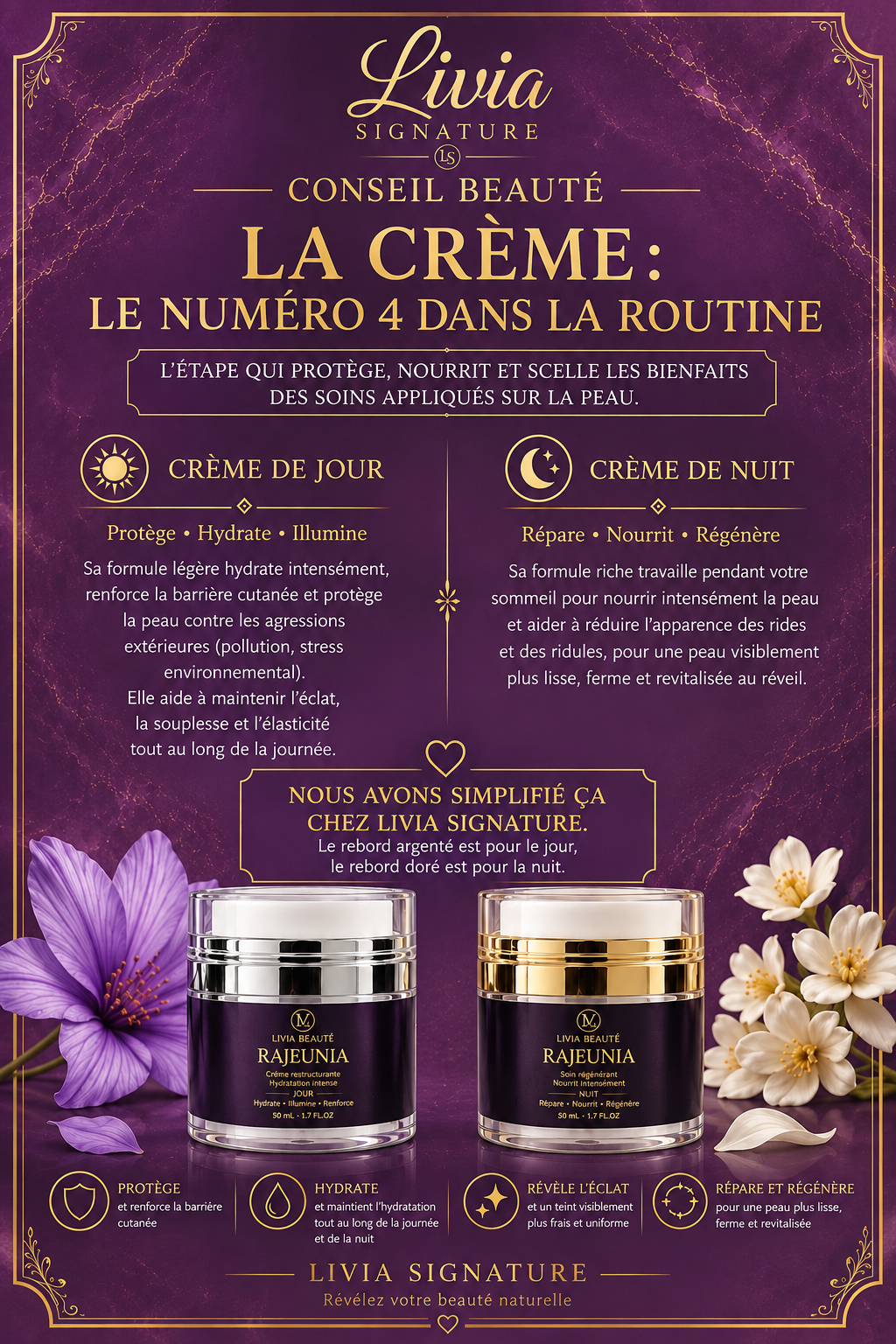 La crème : le numéro 4 dans la routine