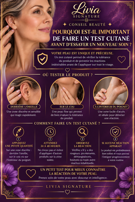 Pourquoi est-il important de faire un test cutané avant d’essayer un nouveau soin ?