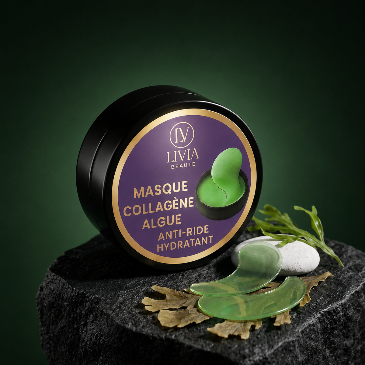 Masque yeux collagène et algues – Livia Signature