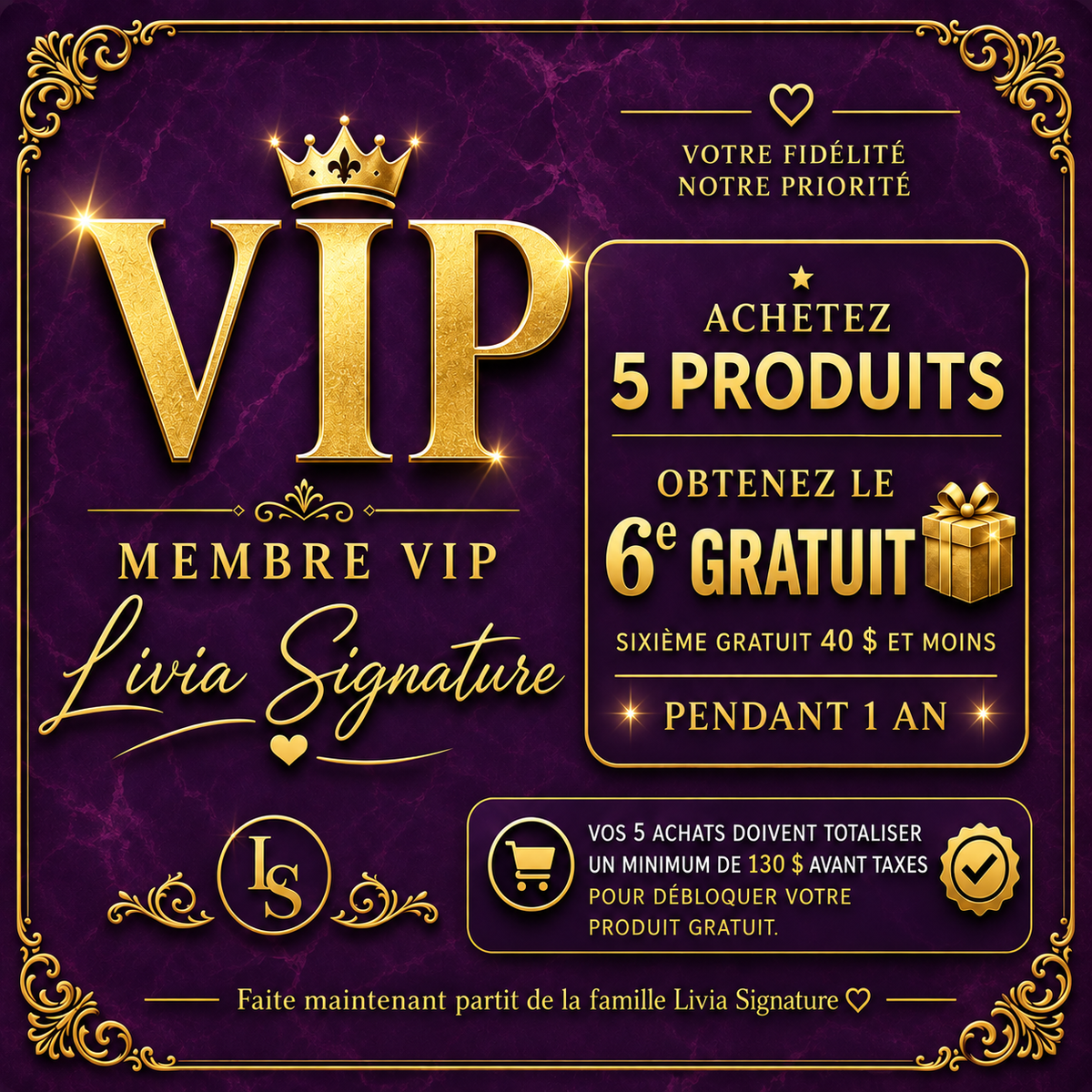 Carte VIP Livia Signature
