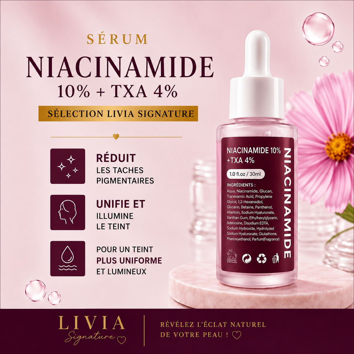 Sérum niacinamide – Livia Signature, photo 5