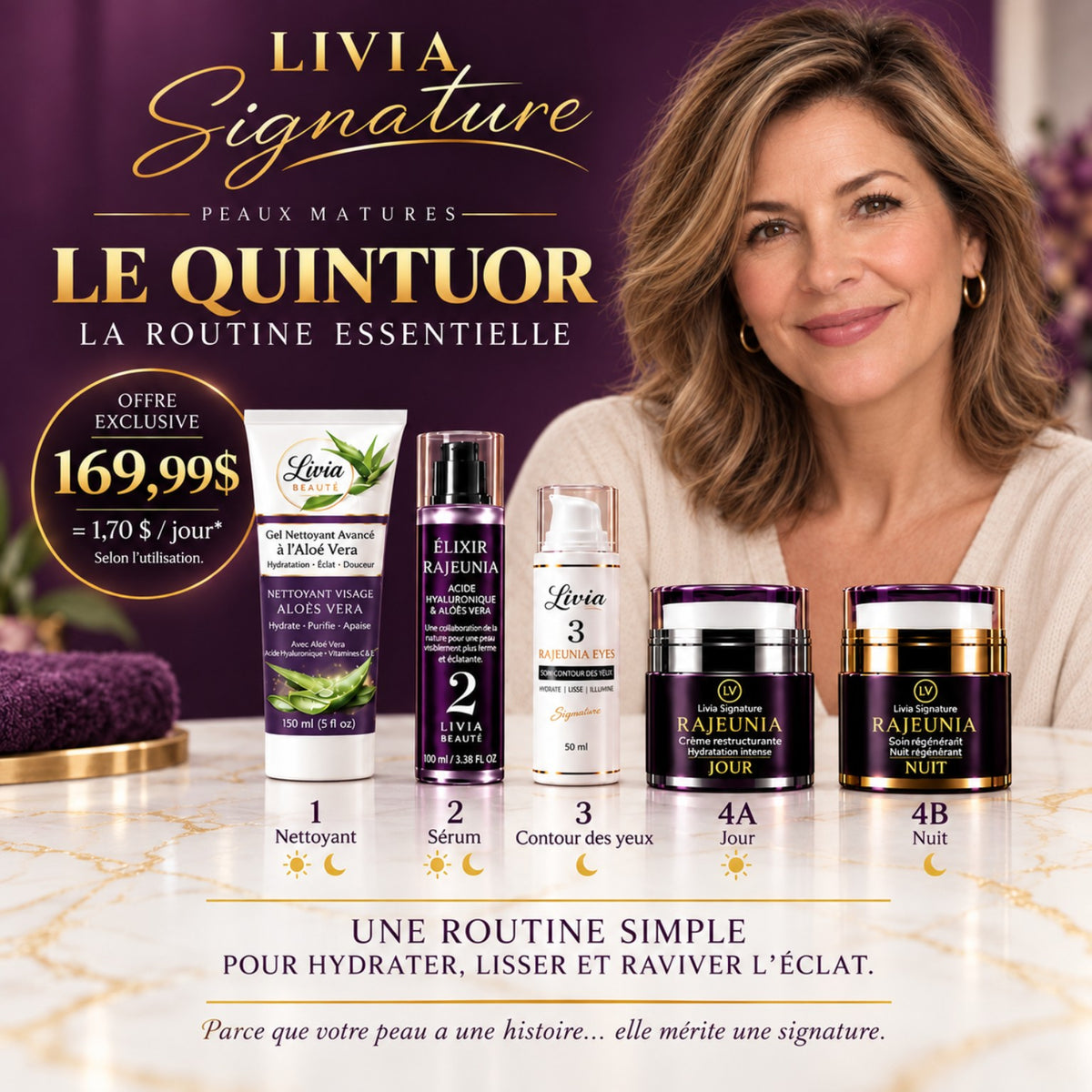 Le Quintuor Signature, routine complète en 5 soins