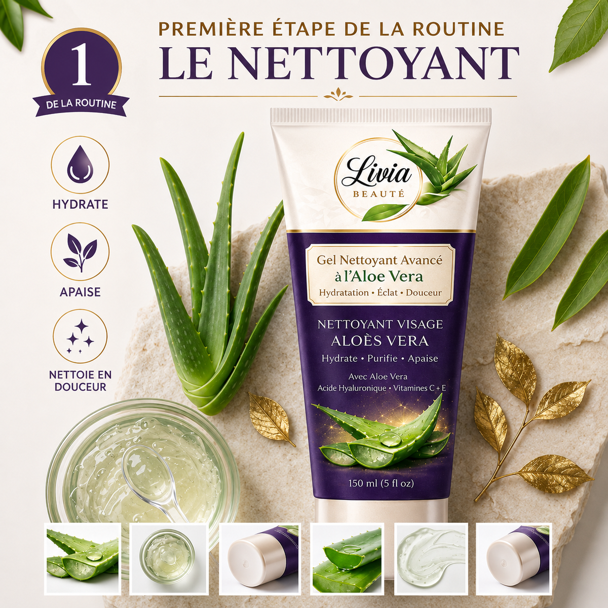Nettoyant doux à l'aloe vera – Livia Signature, photo 2